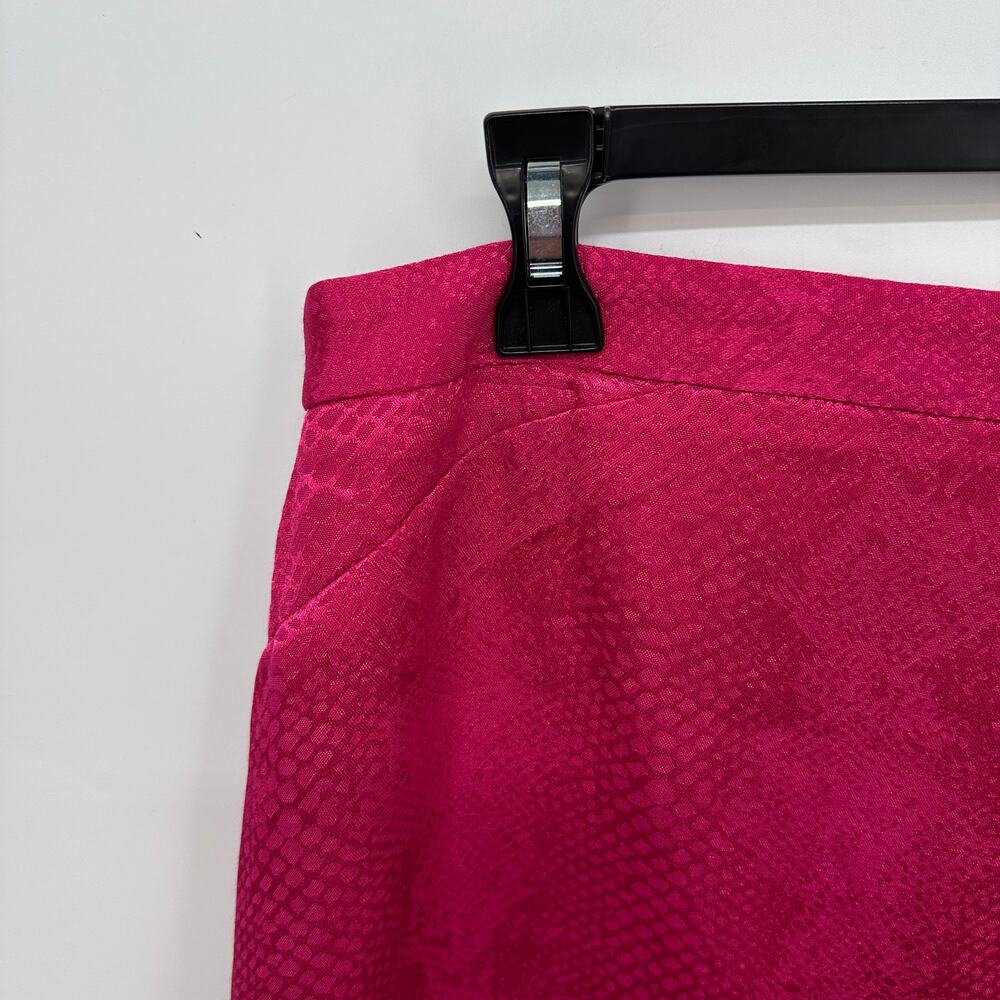 NBD NWT Revolve Terra Fuchsia Satin Snakeskin Mini Skirt // L - Picture 4 of 13